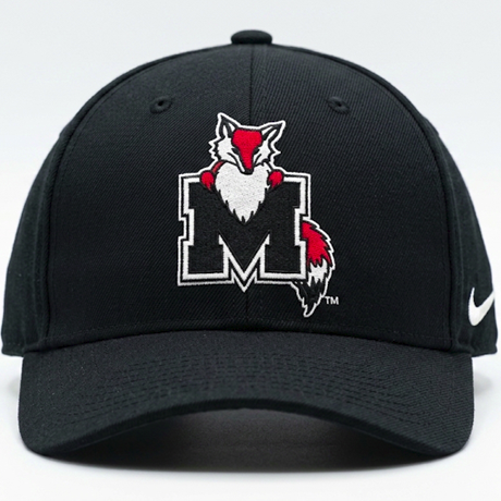 Black Throwback M Hat