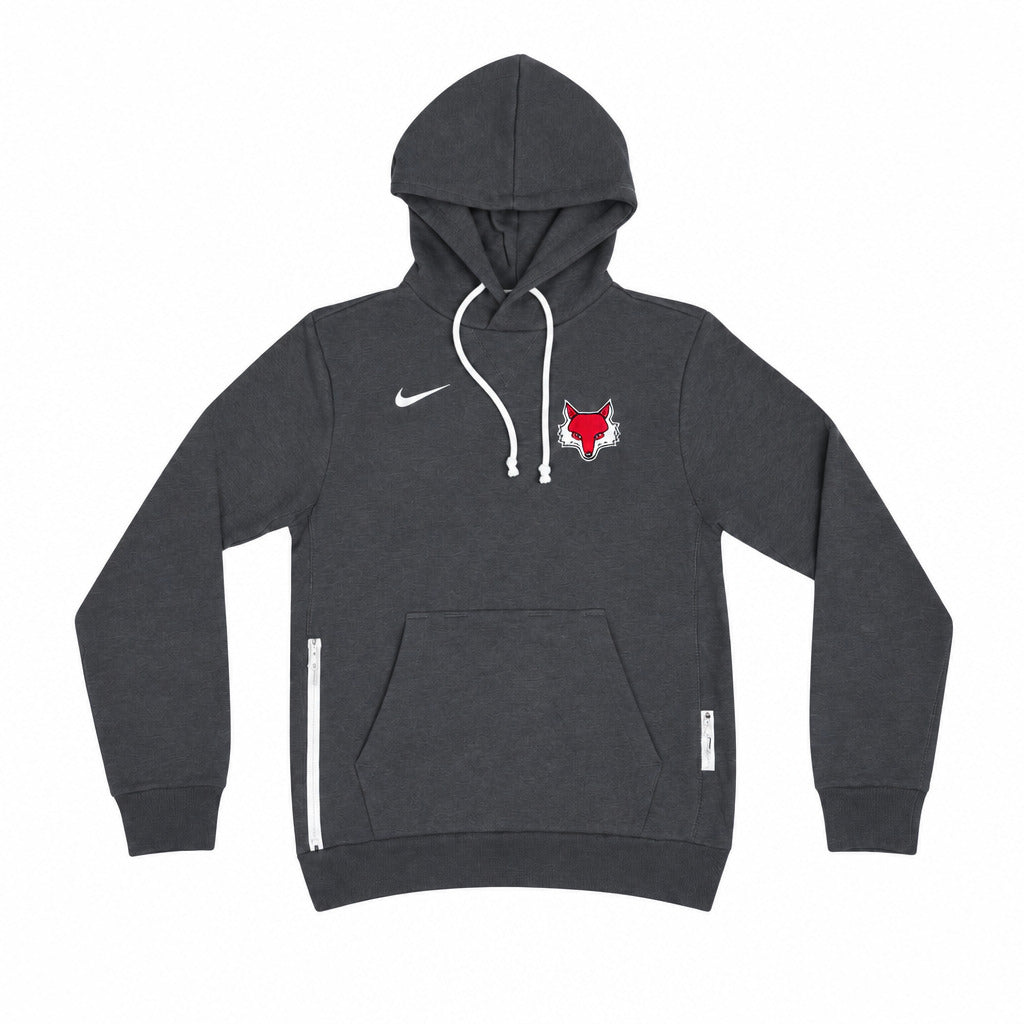 Gray Fox Head Heavy Fleece Pullover Hoodie