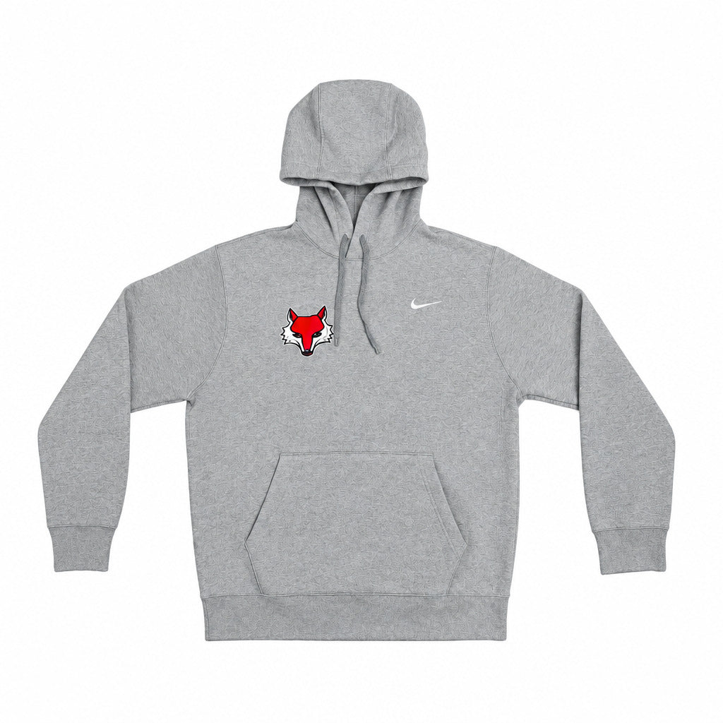 Gray Fox Head Hoodie
