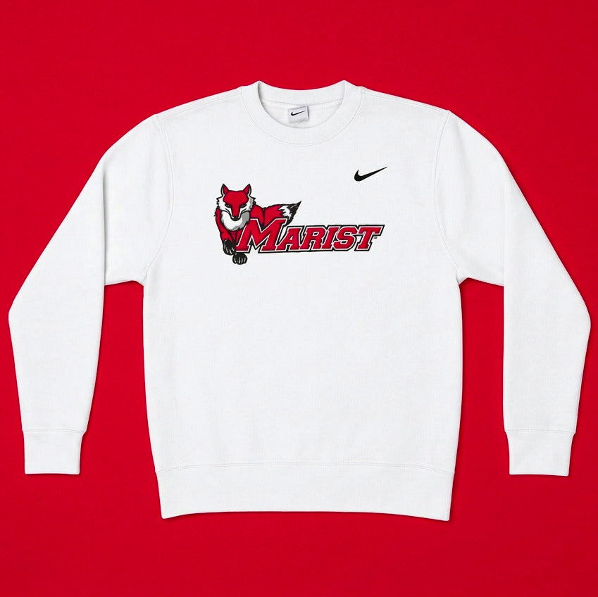 White Marist Crew Neck