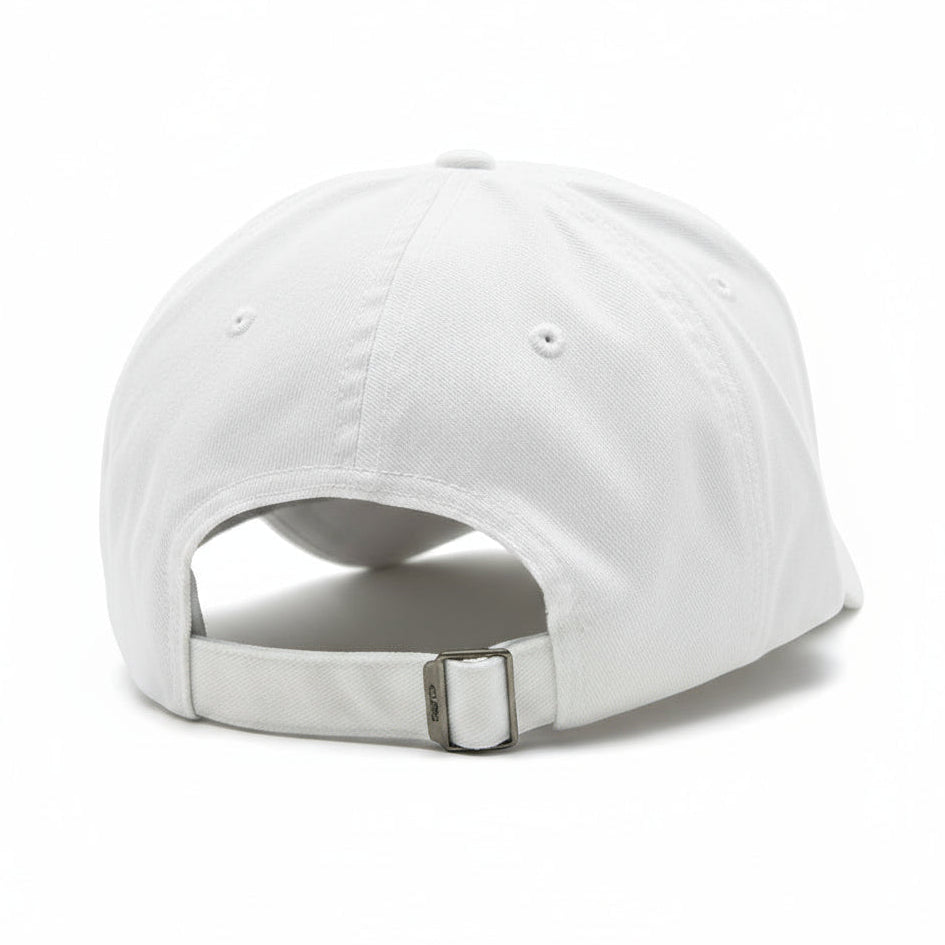 White baseball cap on a white background